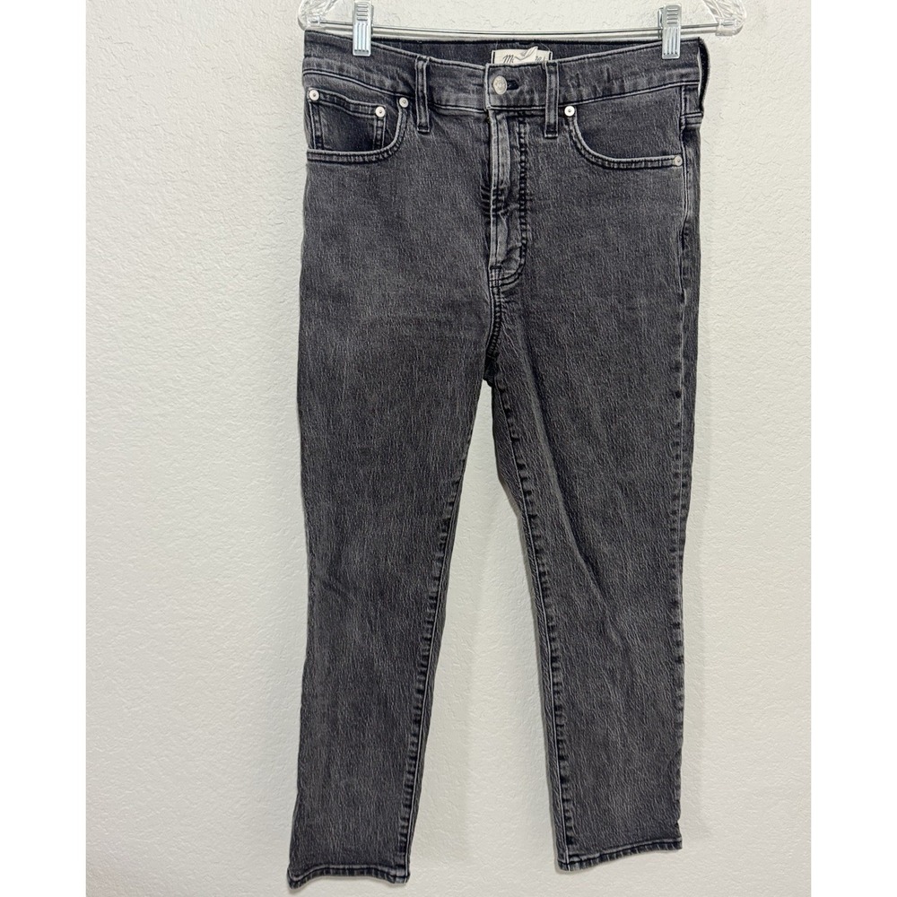 Madewell Women's 28P Black Denim The Perfect Vintage High Rise Tapered Leg Jeans